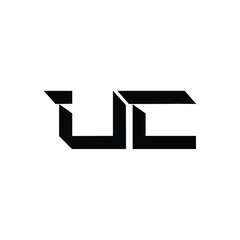 UC monogram logo design letter text name symbol monochrome logotype alphabet character simple logo