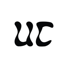 UC monogram logo design letter text name symbol monochrome logotype alphabet character simple logo