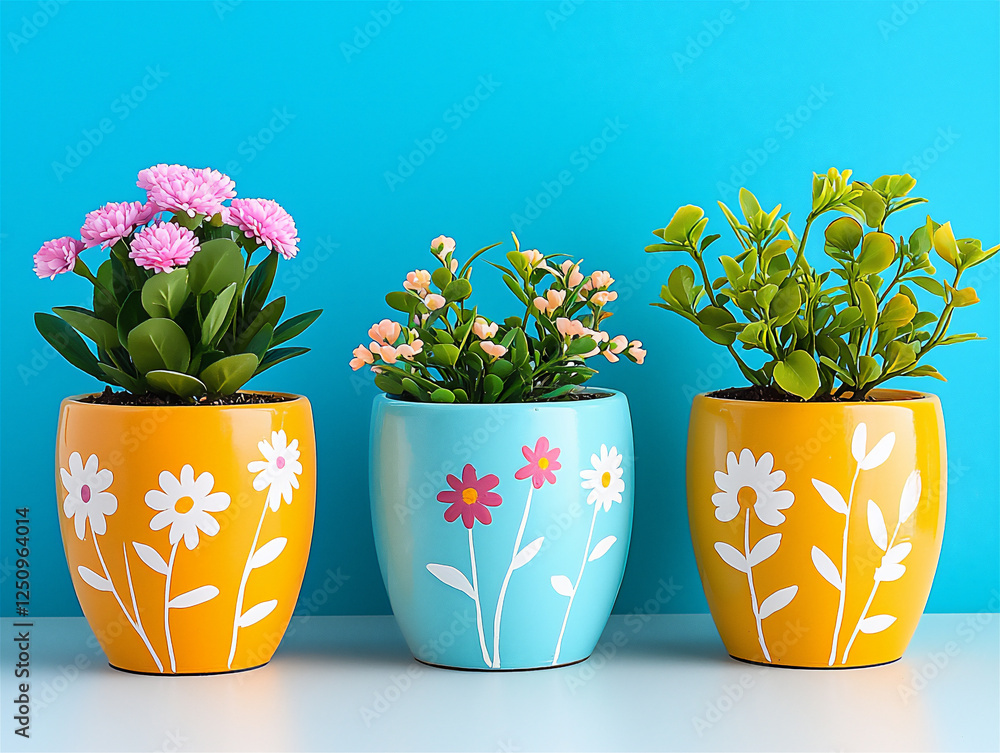 Poster  spring-themed diy planters