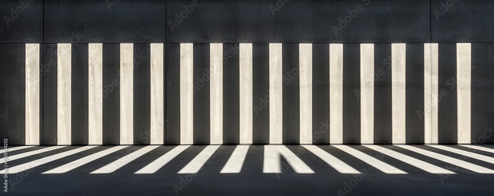Poster abstract light and shadow patterns on concrete wall architectural design background