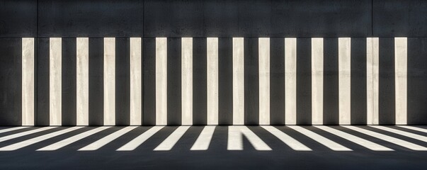 Abstract Light and Shadow Patterns on Concrete Wall Architectural Design Background