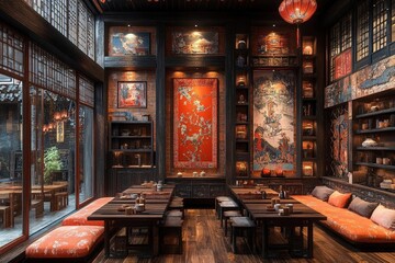 Traditional Chinese Restaurant Interior Design