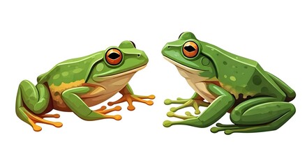 Naklejka premium Frog on white background
