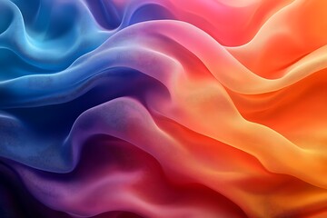 Obraz premium Vibrant Abstract Texture of Flowing Fabric with Gradient Colors