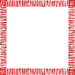 Minimalist Red frame with Striped Pattern.