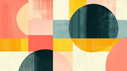 Abstract Geometric Composition: A Symphony of Color and Shape