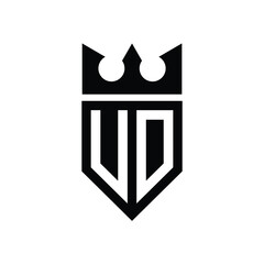 UD monogram logo design letter text name symbol monochrome logotype alphabet character simple logo
