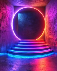 Neon Portal to Another World.