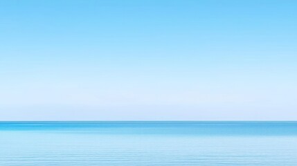 Obraz premium Vast Horizon Of Calm Blue Water And Sky