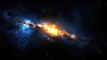 Fototapeta premium Colorful Spiral Galaxy in Deep Space