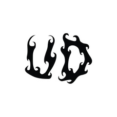 UD monogram logo design letter text name symbol monochrome logotype alphabet character simple logo