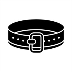 Solid Vector Icon for Belt Accessories