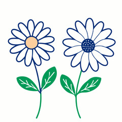 Fototapeta premium vector illustration of a camomile