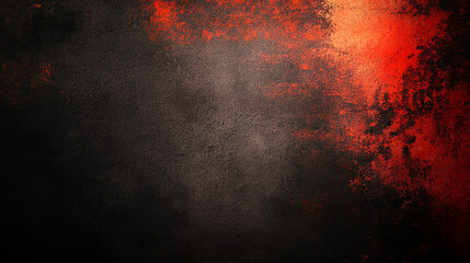 Dark Grunge Texture with Fiery Red Abstract Background