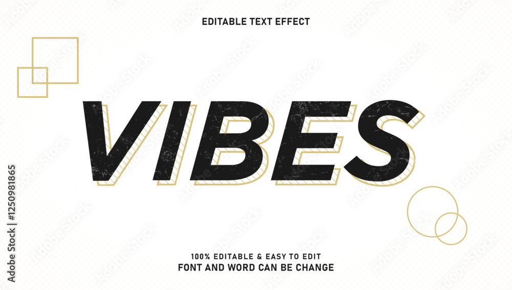 Fototapete vibes text effect with a simple style that can be edited