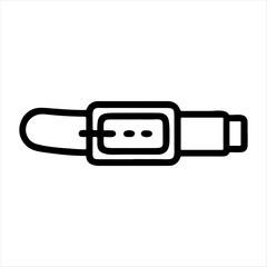 Solid Vector Icon for Belt Accessories