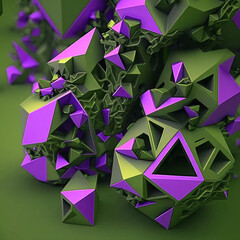 Elegant geometric 3d low poly structure background