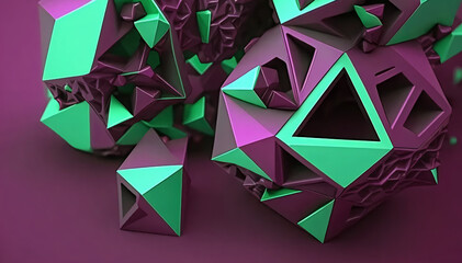 Elegant geometric 3d low poly structure background