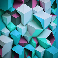 Elegant geometric 3d low poly structure background