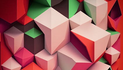 Elegant geometric 3d low poly structure background