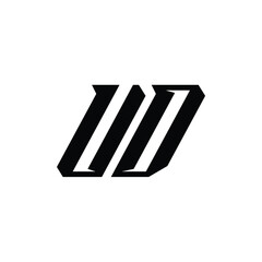 UD monogram logo design letter text name symbol monochrome logotype alphabet character simple logo