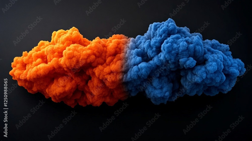 Poster abstract color fusion: a vibrant and mesmerizing abstract photograph, a captivating display of orang