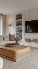 Cozy living room design modern home interior bright atmosphere