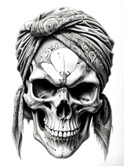 skull on black