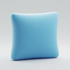 Soft Blue Cushion on Neutral Background for Home Decor Projects