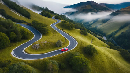 mountain road in the mountains