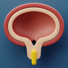 Abstract 3D Model of a stylized urinary bladder design