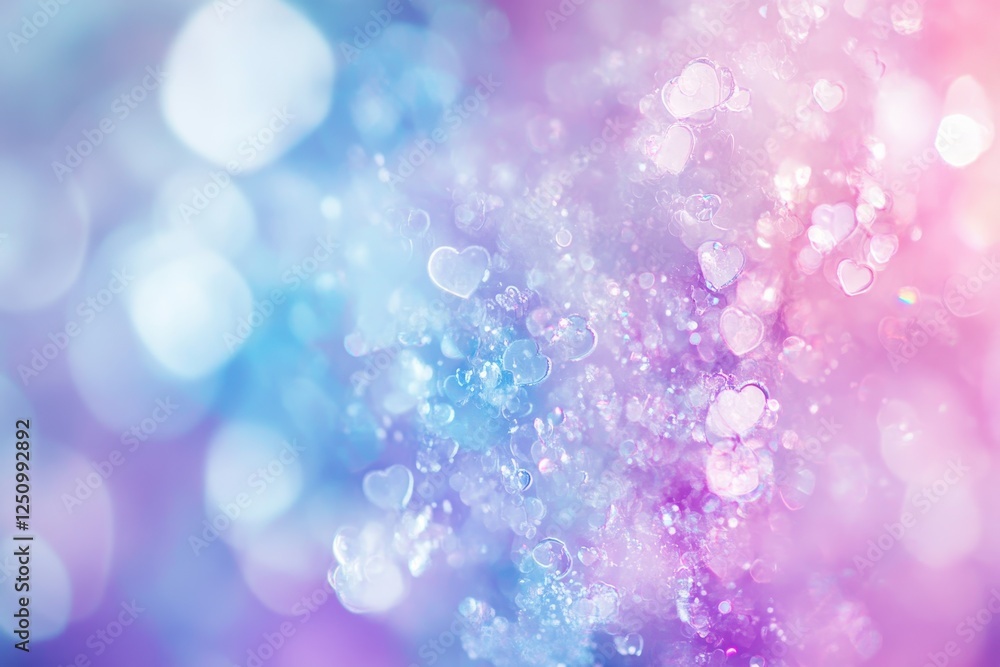 Poster Abstract Colorful Bokeh Background with Shiny Water Drops