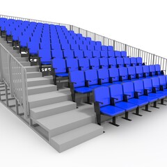Fototapeta premium 3d render Bleachers design element. Furniture