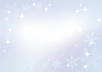 雪の結晶のイラストの背景デザイン