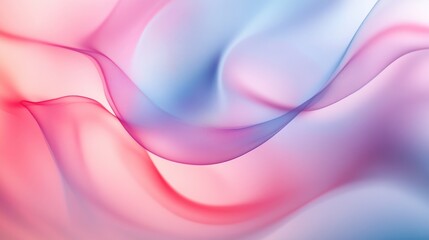 Naklejka premium Abstract Pastel Pink and Blue Flowing Waves Background