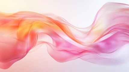 Fototapeta premium Abstract Pink and Orange Flowing Wave Texture