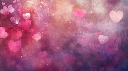 Abstract Pink And Purple Heart Background Texture
