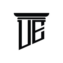 UE monogram logo design letter text name symbol monochrome logotype alphabet character simple logo