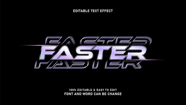 Faster text effects that can be edited