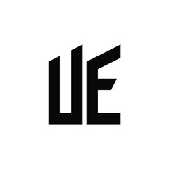 UE monogram logo design letter text name symbol monochrome logotype alphabet character simple logo