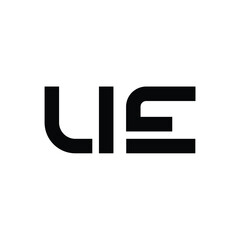 UE monogram logo design letter text name symbol monochrome logotype alphabet character simple logo