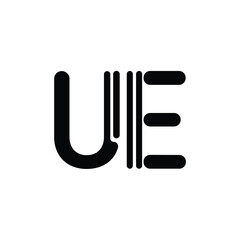 UE monogram logo design letter text name symbol monochrome logotype alphabet character simple logo