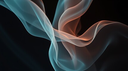 A dramatic cinematic styled image portraying an ethereal aura in deep jet black, with soft glowing pastel layers creating deep shadows. Created using Generative Ai