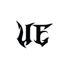UE monogram logo design letter text name symbol monochrome logotype alphabet character simple logo