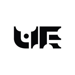 UE monogram logo design letter text name symbol monochrome logotype alphabet character simple logo