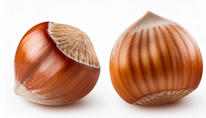 hazelnuts isolated on white background