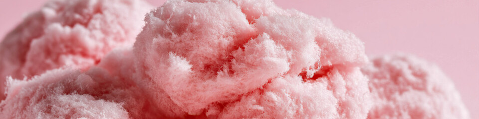 Close-up of Pink, Fluffy Confectionery