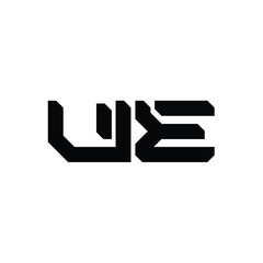 UE monogram logo design letter text name symbol monochrome logotype alphabet character simple logo