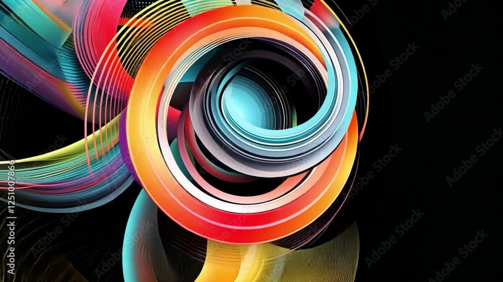 Poster abstract whirlwind of color: a vibrant explosion of colors, swirling and interweaving to create a me