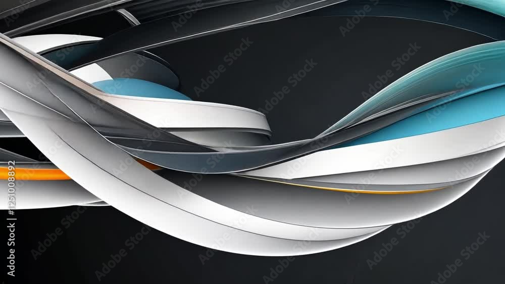 Aufkleber abstract flow: a mesmerizing abstract design with a dynamic interplay of swirling, interconnected cu
